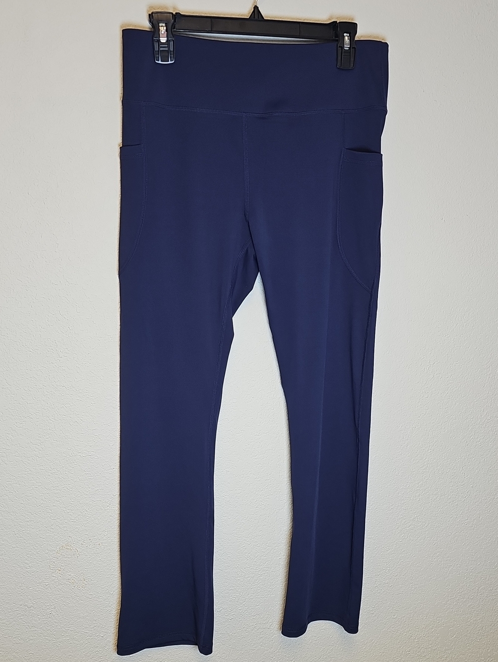 Navy Pocket Active Spandex Workout Jogging Running Pants Bottoms Leggings